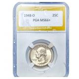 1948-D Washington Silver Quarter PGA MS66+