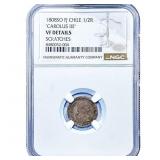 1808 Colonial Spain Silver 1/2 Real NGC VF Details