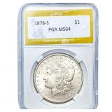 1878-S Morgan Silver Dollar PGA MS64