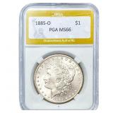 1885-O Morgan Silver Dollar PGA MS66