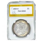 1903-O Morgan Silver Dollar PGA MS65