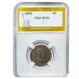 1804 Draped Bust Half Cent PGA XF45