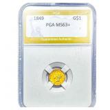 1849 Rare Gold Dollar PGA MS63+