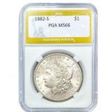 1882-S Morgan Silver Dollar PGA MS66