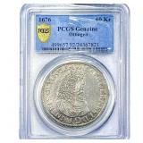 1676 Ottingen Silver 60 Kreuzer PCGS Genuine