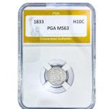 1833 Capped Bust Half Dime PGA MS63