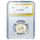 1941 Washington Silver Quarter PGA MS67