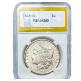 1878-CC Morgan Silver Dollar PGA MS65