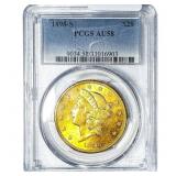 1898-S $20 Gold Double Eagle PCGS AU58