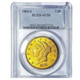 1884-S $20 Gold Double Eagle PCGS AU58