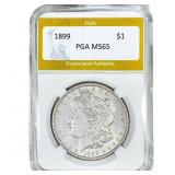 1899 Morgan Silver Dollar PGA MS65