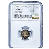 1793 Colonial Spain Silver 1/2 Real NGC VG Details