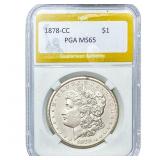1878-CC Morgan Silver Dollar PGA MS65