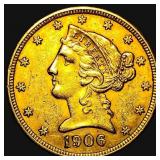 1906-D $5 Gold Half Eagle