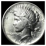 1921 Silver Peace HR Dollar CLOSELY  UNCIRCULATED
