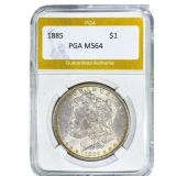 1885 Morgan Silver Dollar PGA MS64