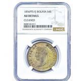 1856-PTS Bolivia Silver 4 Soles NGC AU Details