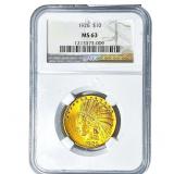 1926 $10 Gold Eagle NGC MS63