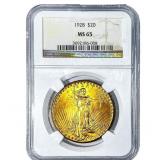 1928 $20 Gold Double Eagle NGC MS65