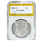 1882-CC Morgan Silver Dollar PGA MS66
