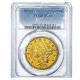 1872-S $20 Gold Double Eagle PCGS AU53