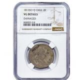 1813 Colonial Spain Silver 2 Reales NGC VG Details