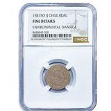 1847 Chile Silver 1 Real NGC Fine Details