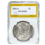 1883-O Morgan Silver Dollar PGA MS66