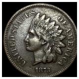 1873 Open 3 Indian Head Cent CLOSELY  UNCIRCULATE