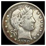 1900-O Silver Barber Quarter NEARLY  UNCIRCULATED