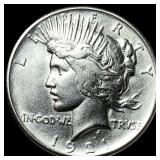1921 Silver Peace HR Dollar CHOICE AU