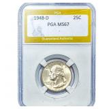 1948-D Washington Silver Quarter PGA MS67