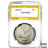 1878-S Morgan Silver Dollar PGA MS63