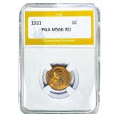 1931 Wheat Cent PGA MS66RD