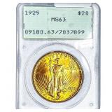 1925 $20 Gold Double Eagle PCGS MS63