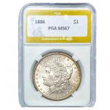 1886 Morgan Silver Dollar PGA MS67