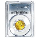1902-S $5 Gold Half Eagle PCGS MS62