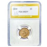 1859 Indian Head Cent PGA MS64