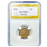 1858 Flying Eagle Cent PGA MS61 Flying Eagle