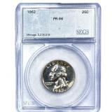 1962 Washington Silver Quarter SEGS PR66