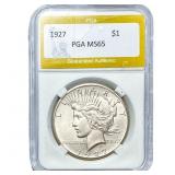1927 Silver Peace Dollar PGA MS65