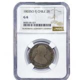 1803 Colonial Spain Silver 2 Reales NGC G6