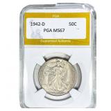 1942-D Walking Liberty Half Dollar PGA MS67