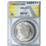1881-CC Morgan Silver Dollar ANACS MS62