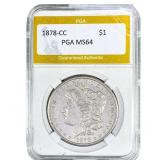 1878-CC Morgan Silver Dollar PGA MS64