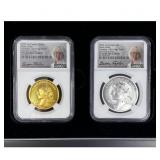 2022 RCM Peace Dollar Set W/Box 1oz Gold&1oz Silve