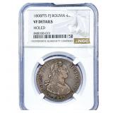 1808 Colonial Spain Silver 4 Reales NGC VF Details