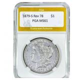 1879-S Rev 78 Morgan Silver Dollar PGA MS61