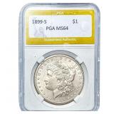 1899-S Morgan Silver Dollar PGA MS64