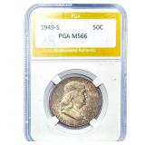 1949-S Franklin Half Dollar PGA MS66